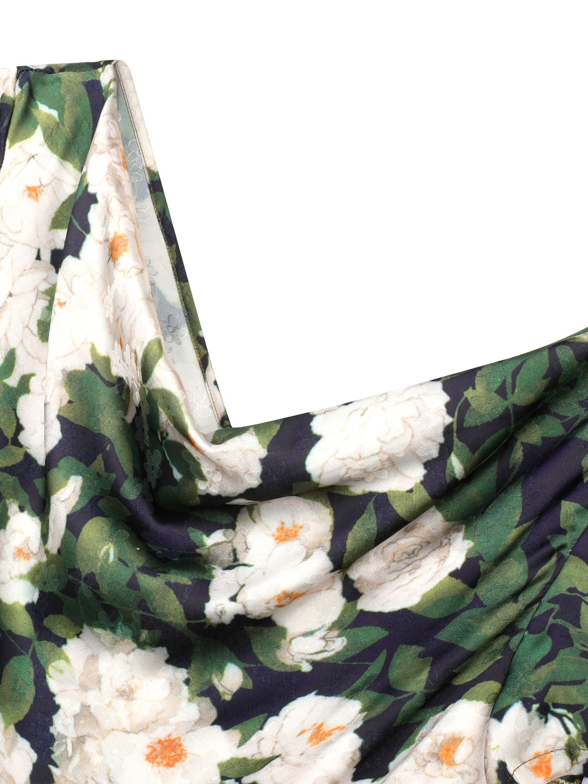 Green Cowl Neck Painting Flower Dress