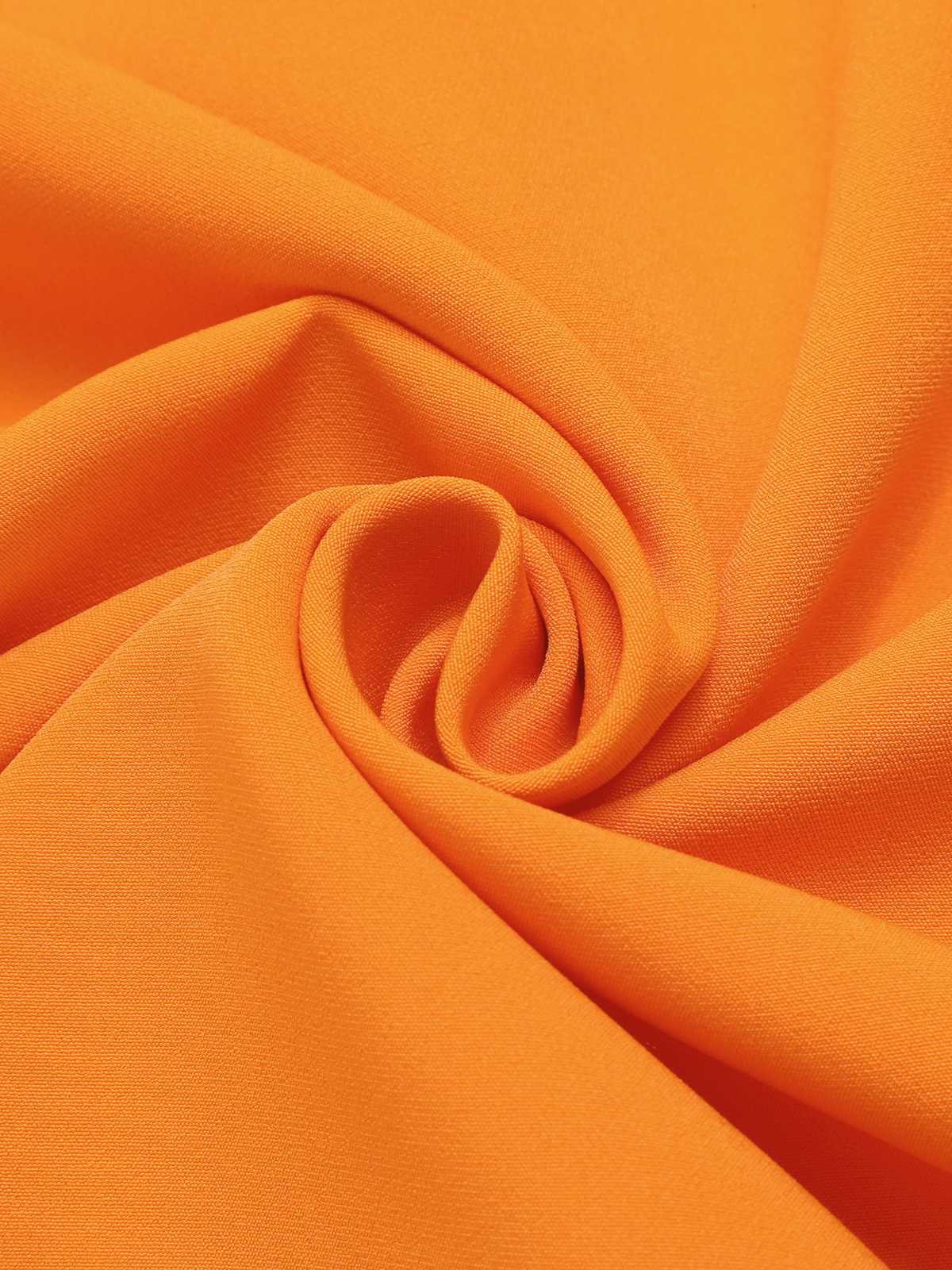 Orange  Crew Bowknot Sleeveless Dress