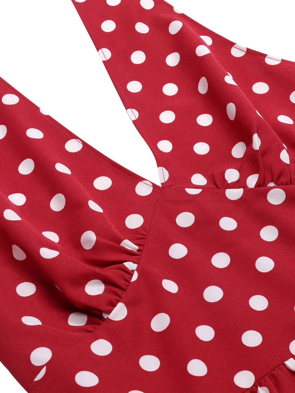 Red Polka Dot Halter Dress