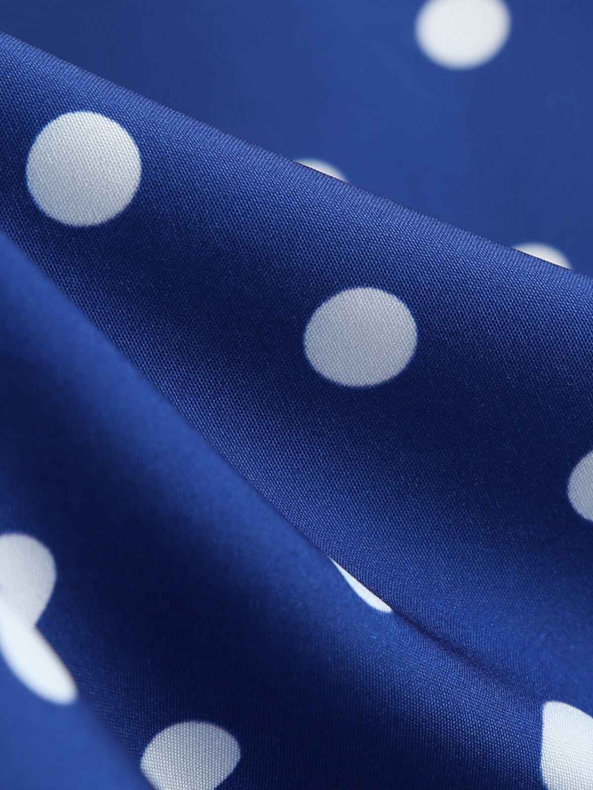 Cap Sleeve Polka Dot Belted Dress