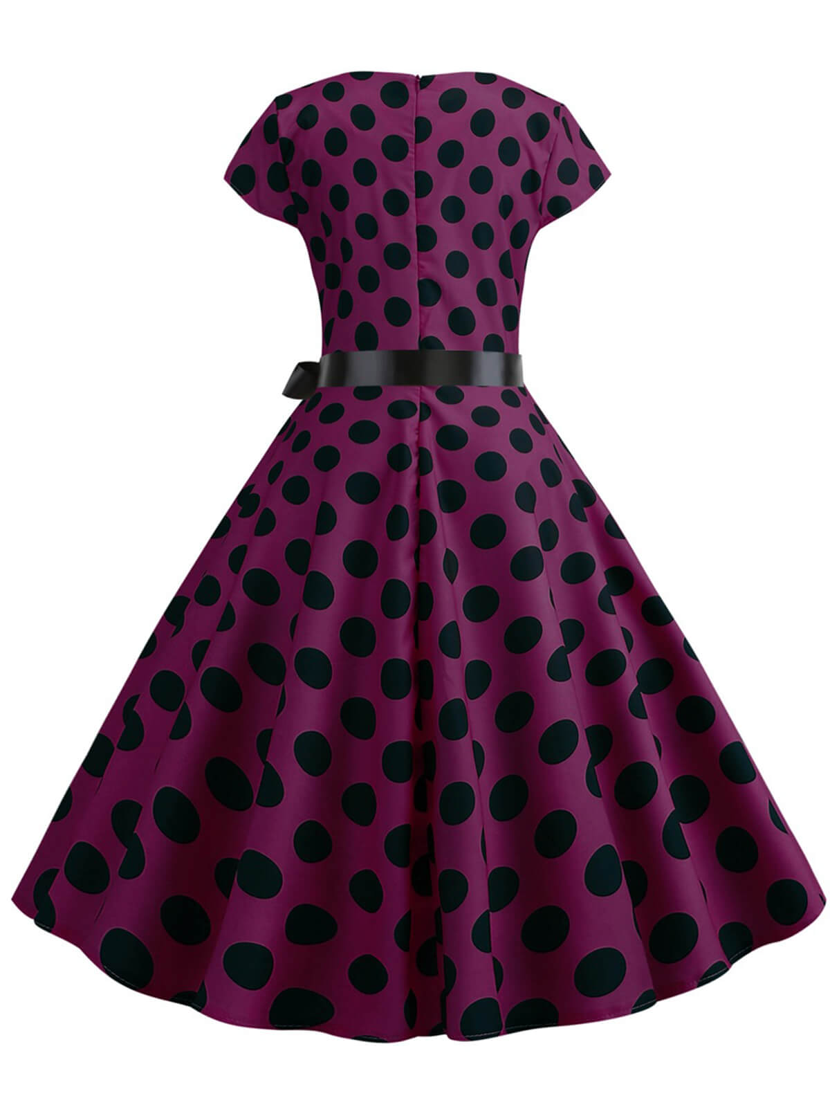 Polka Dot Cap Sleeved Dress