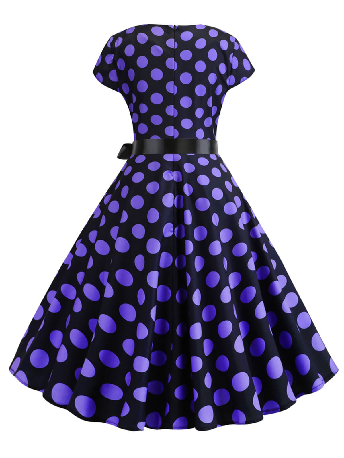 Polka Dot Cap Sleeved Dress