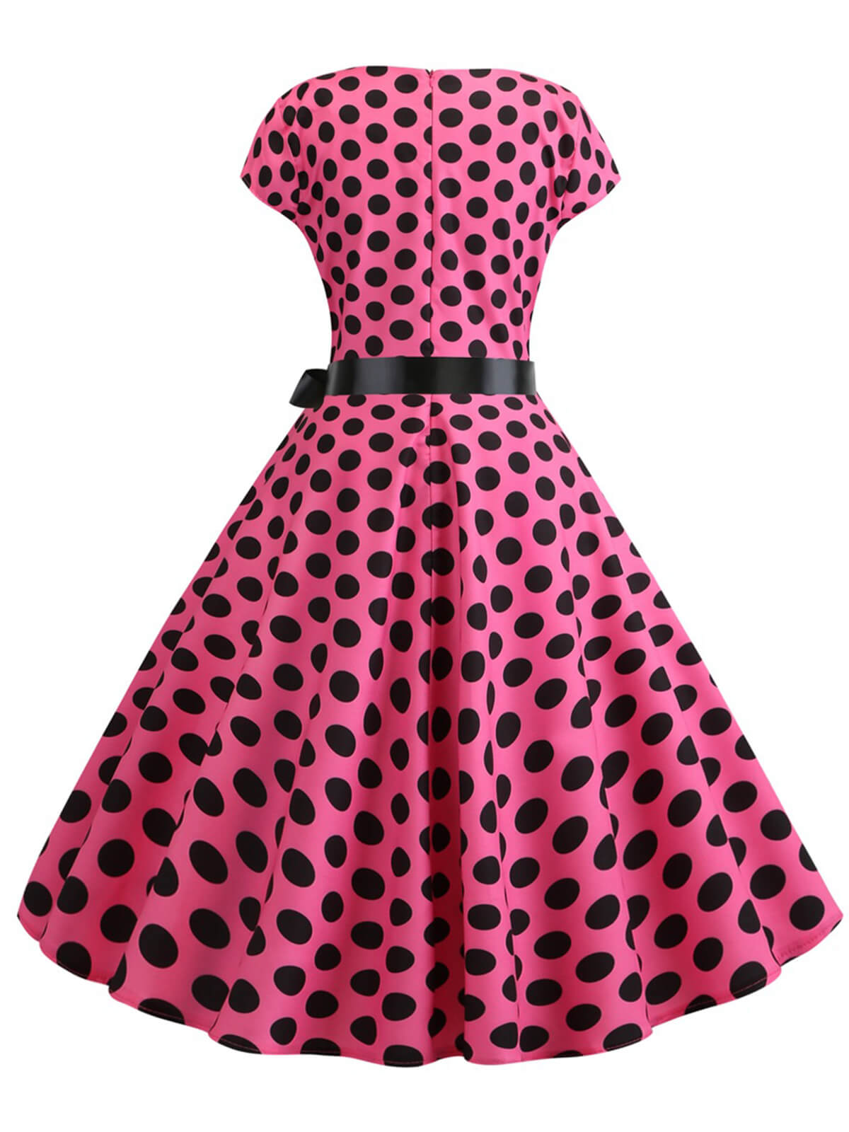 Polka Dot Cap Sleeved Dress