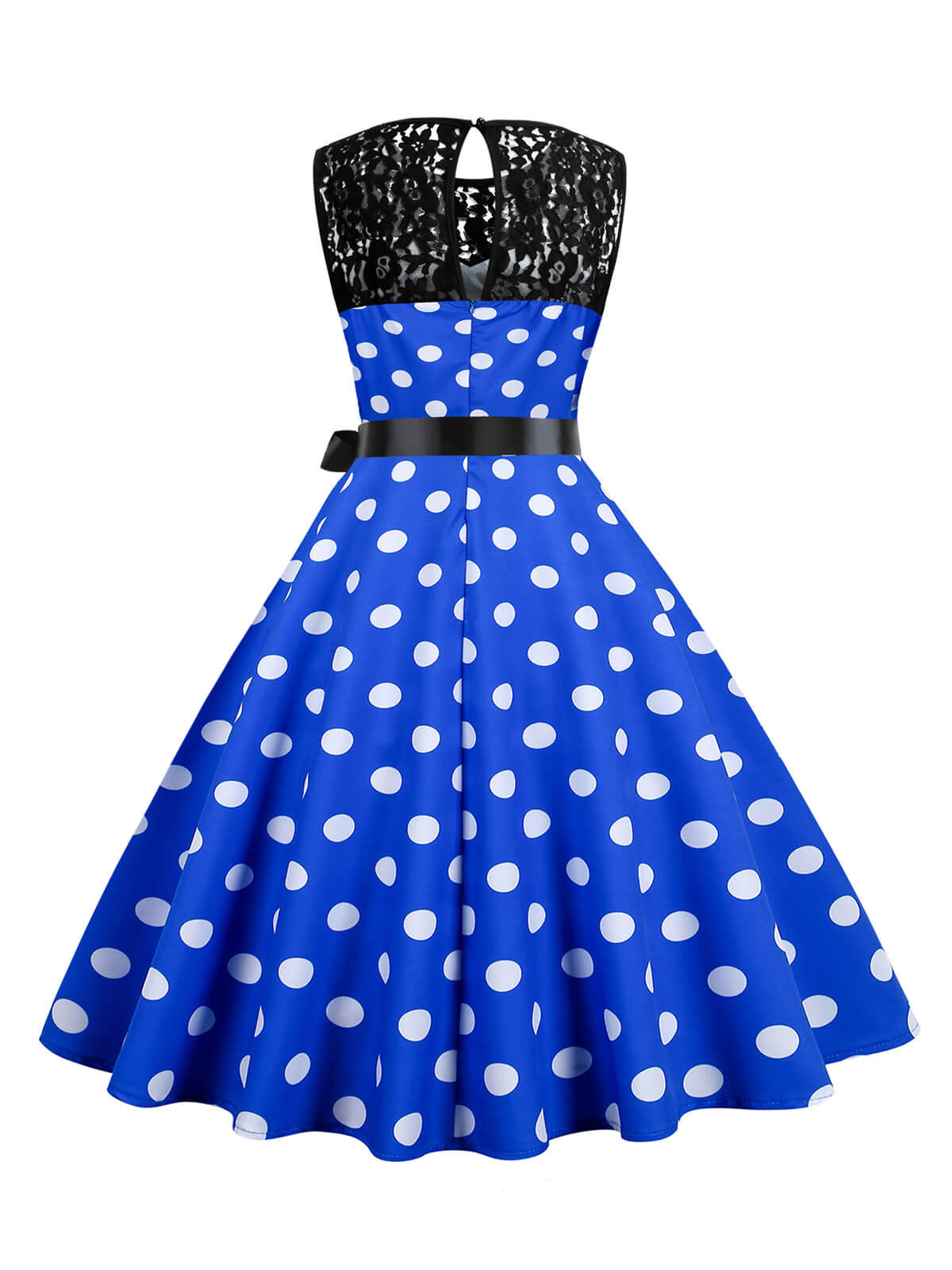 Polka Dot Lace Patchwork Dress