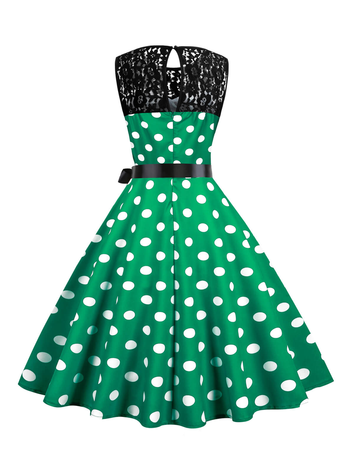 Polka Dot Lace Patchwork Dress