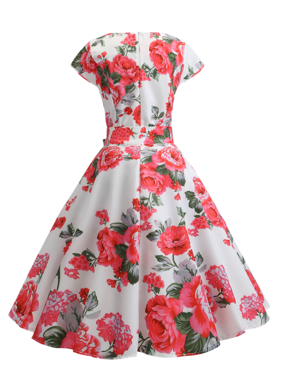 Retro Floral Swing Dress