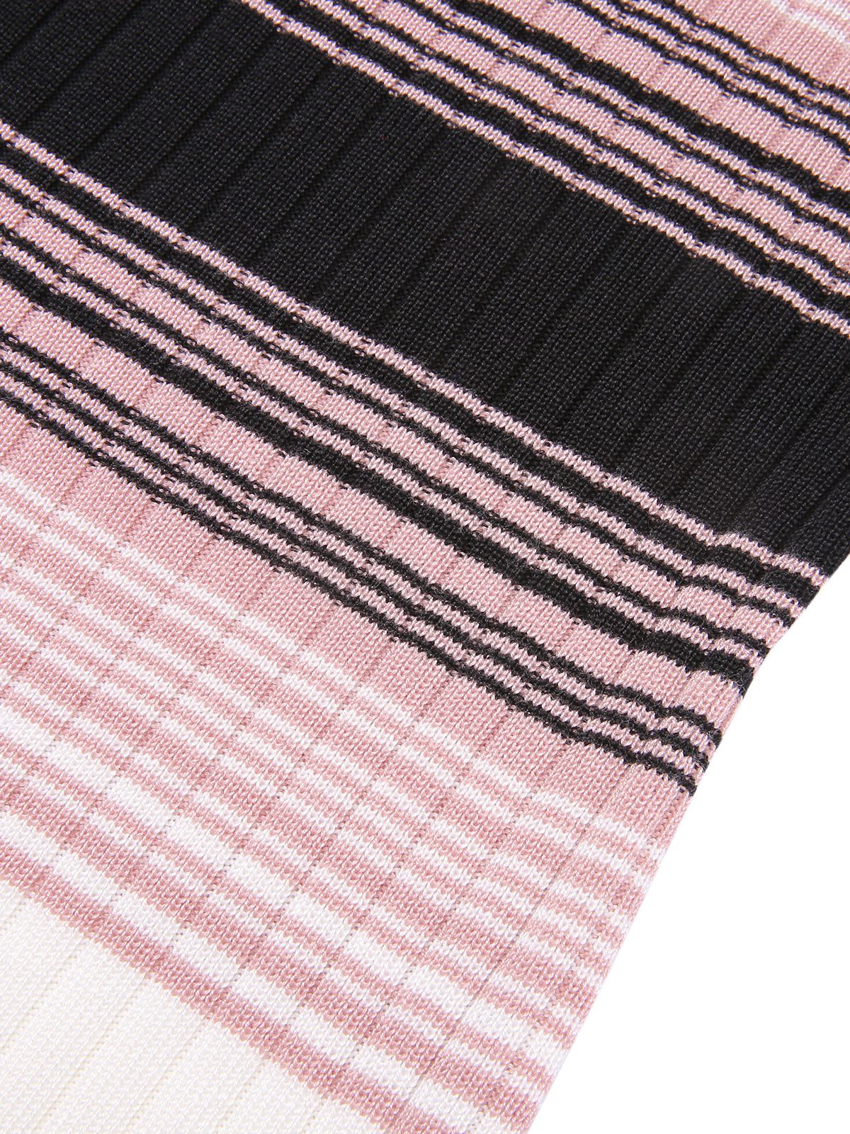 Color Block Striped Knit Slim Dress