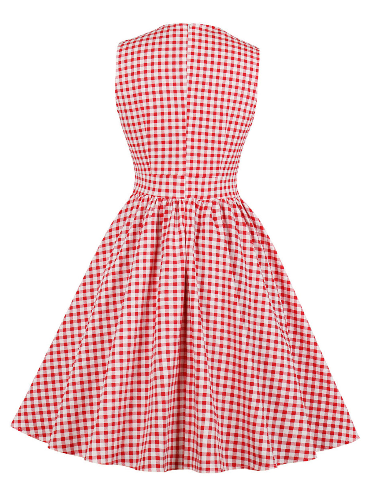 Plaid Bow Pockets Lapel Dress