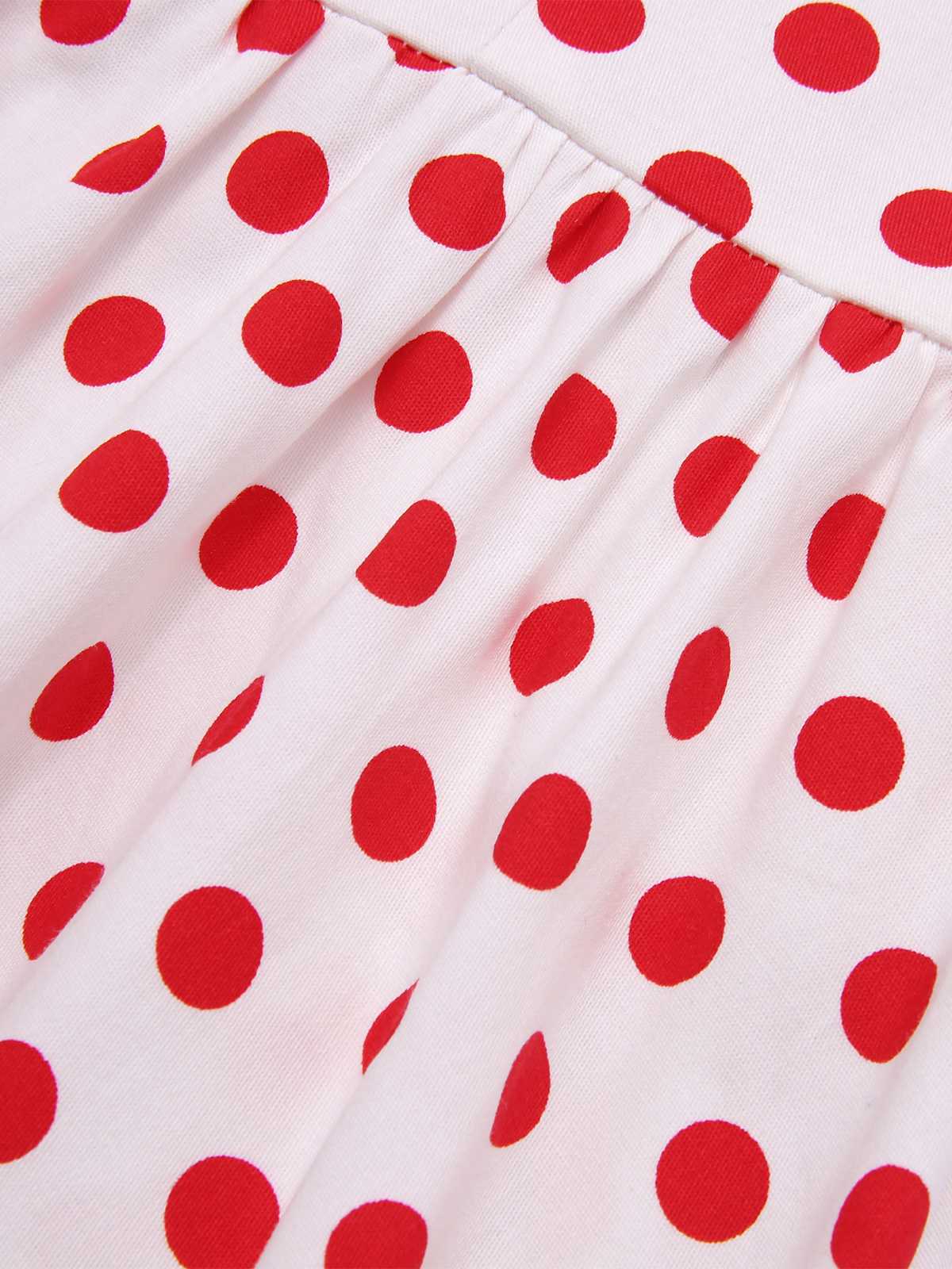 Lapel Polka Dots Sleeveless Dress