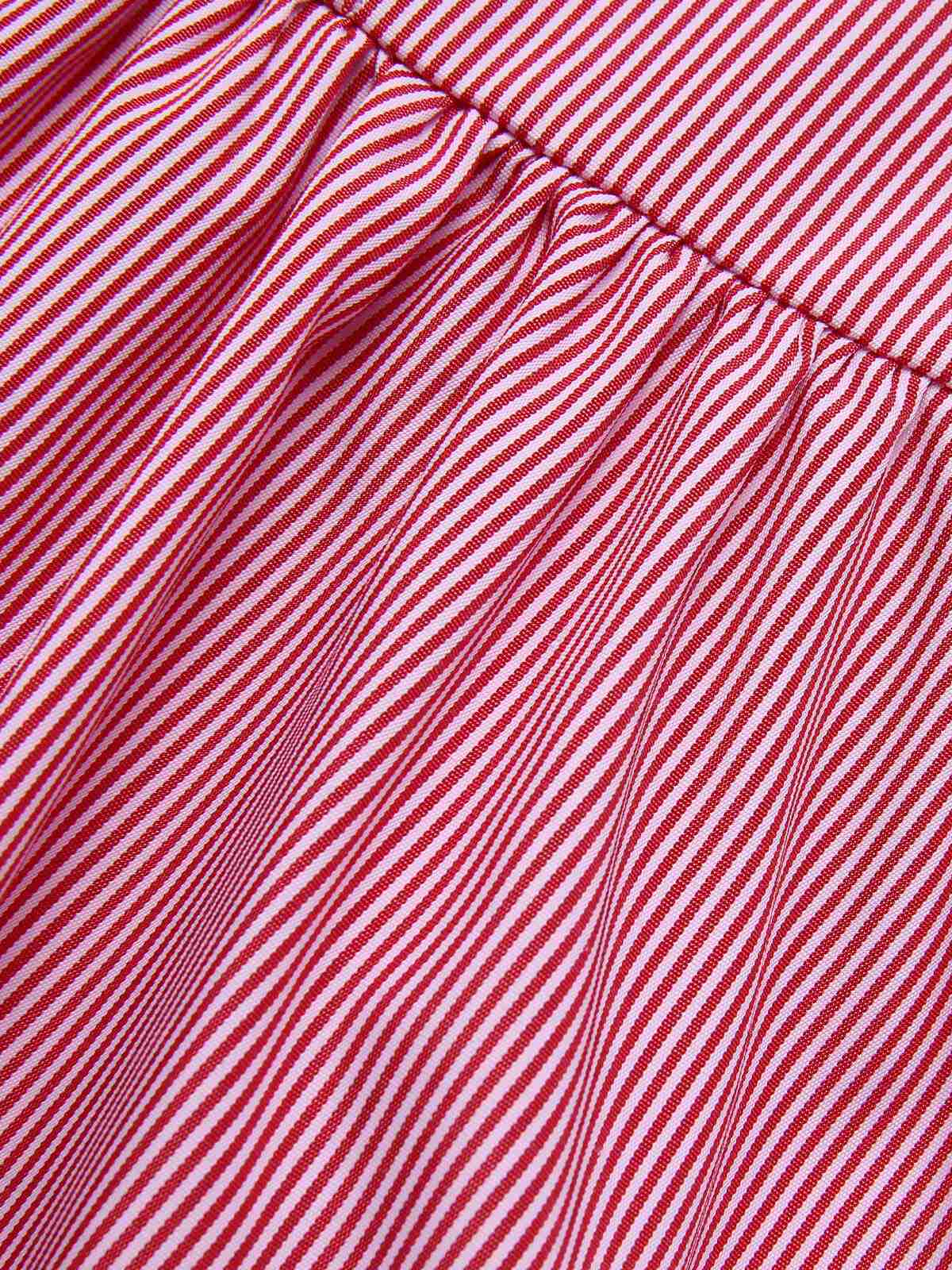 Pink Pinstripes Tie Collar Dress