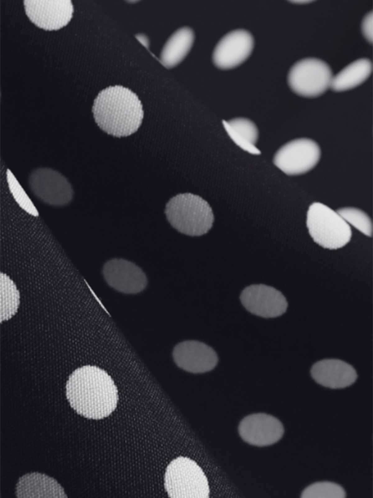 Black Polka Dots Ruffles Dress