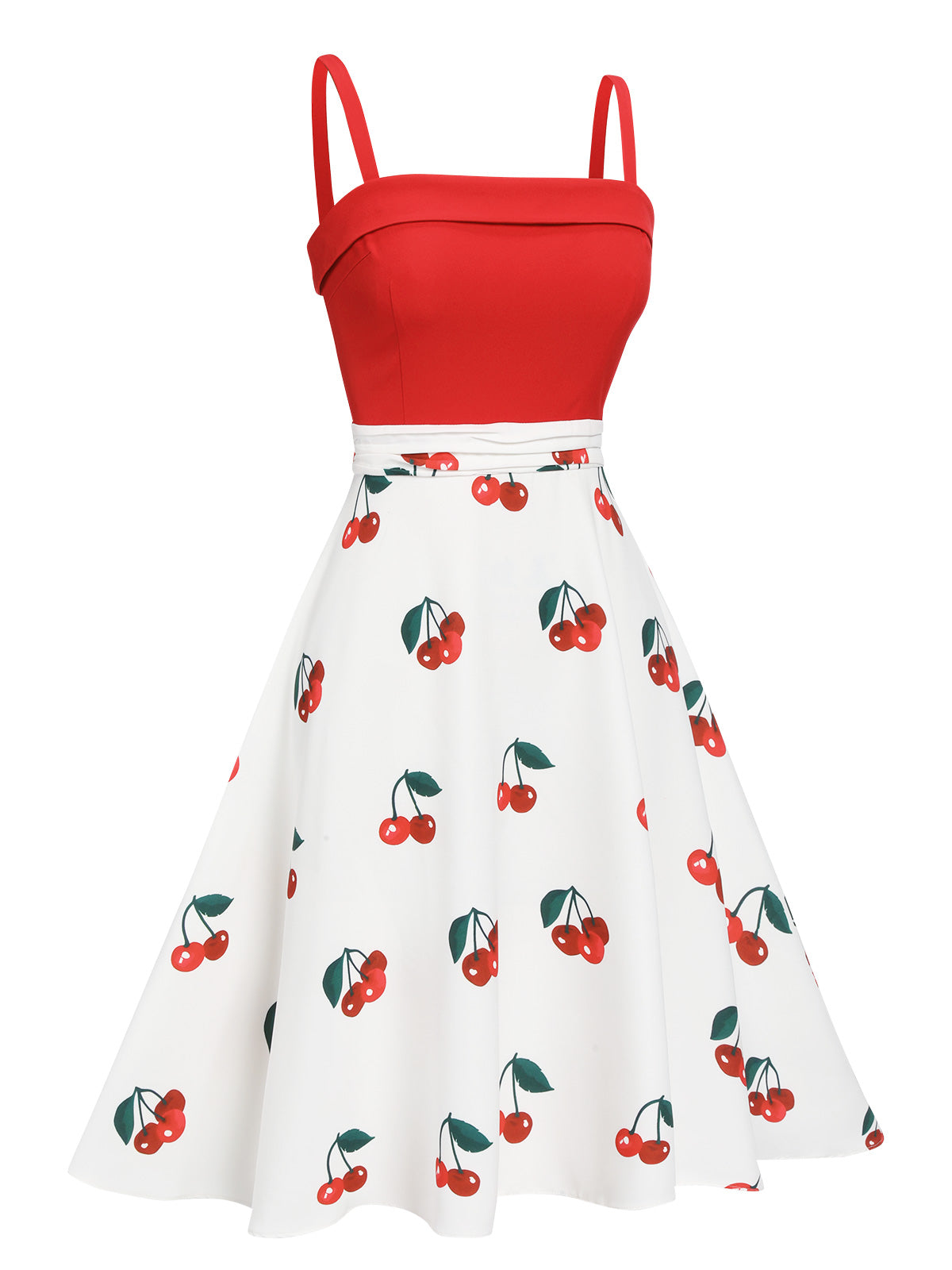 Red Cherry Spaghetti Strap Dress