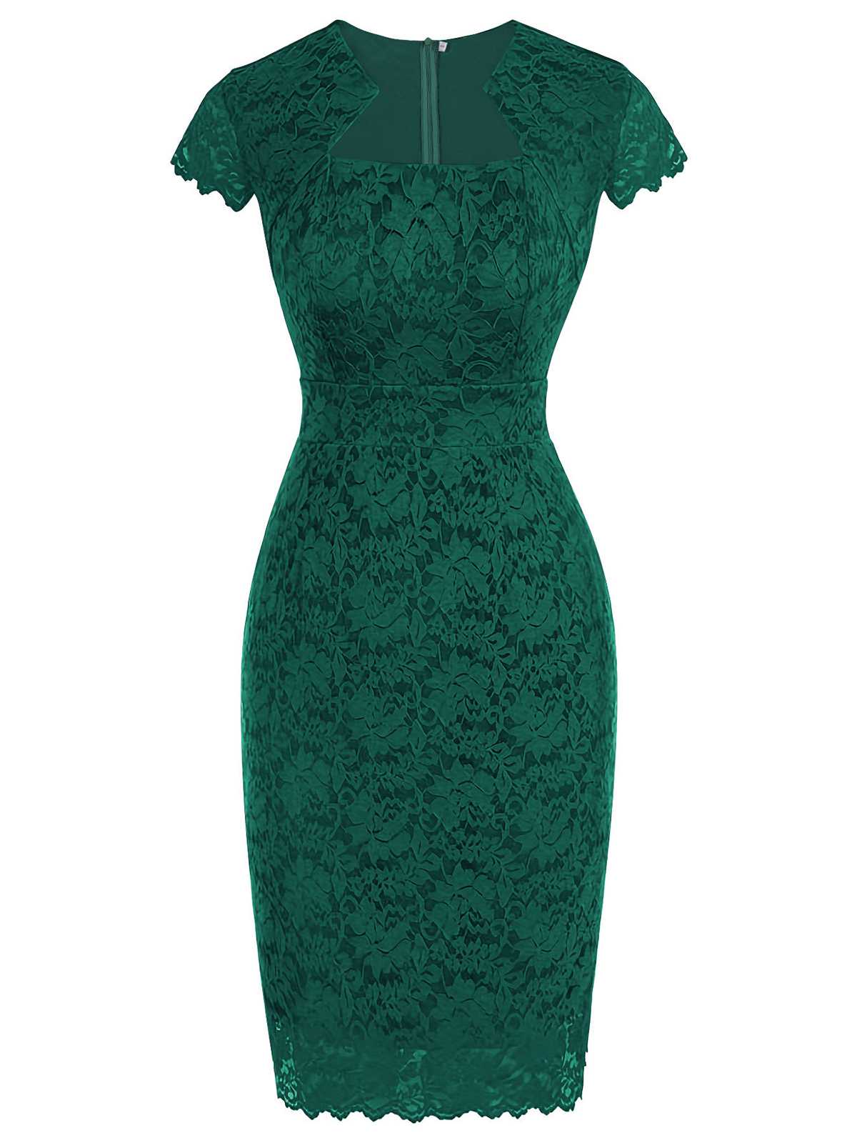 Green  Floral Solid Bodycon Dress