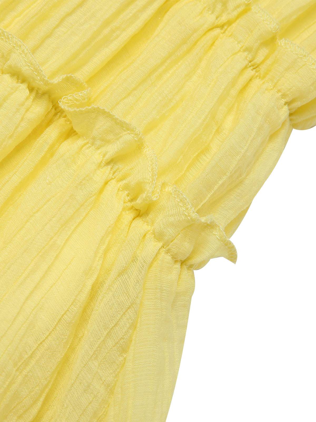 Yellow Spaghetti Strap Ruffle Hem Dress