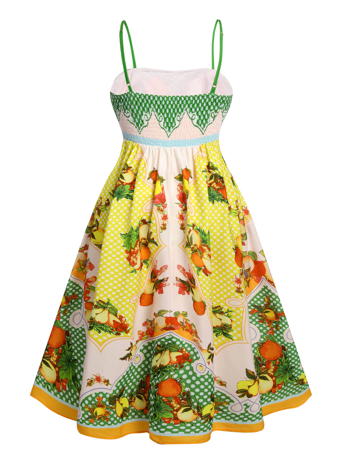 Multicolor Lemonis Print Midi Dress