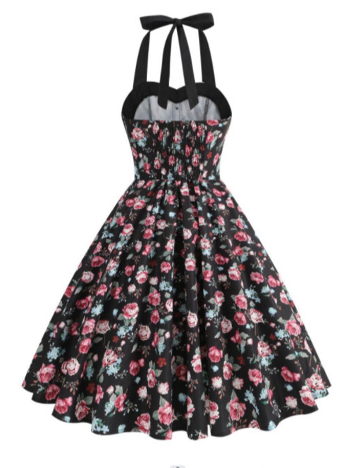 Halter Roses Swing Dress