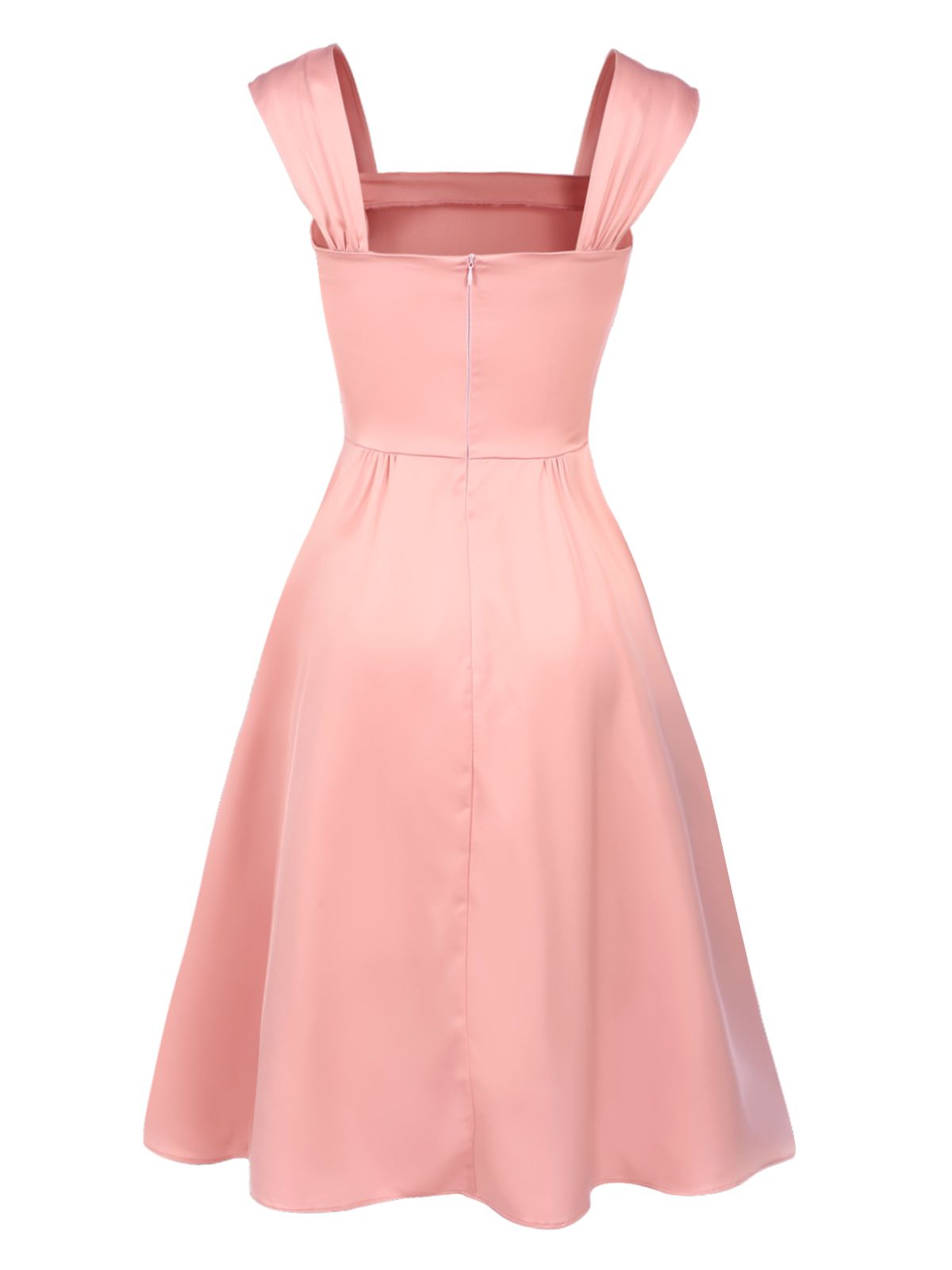 Light Pink Solid Bow Dress