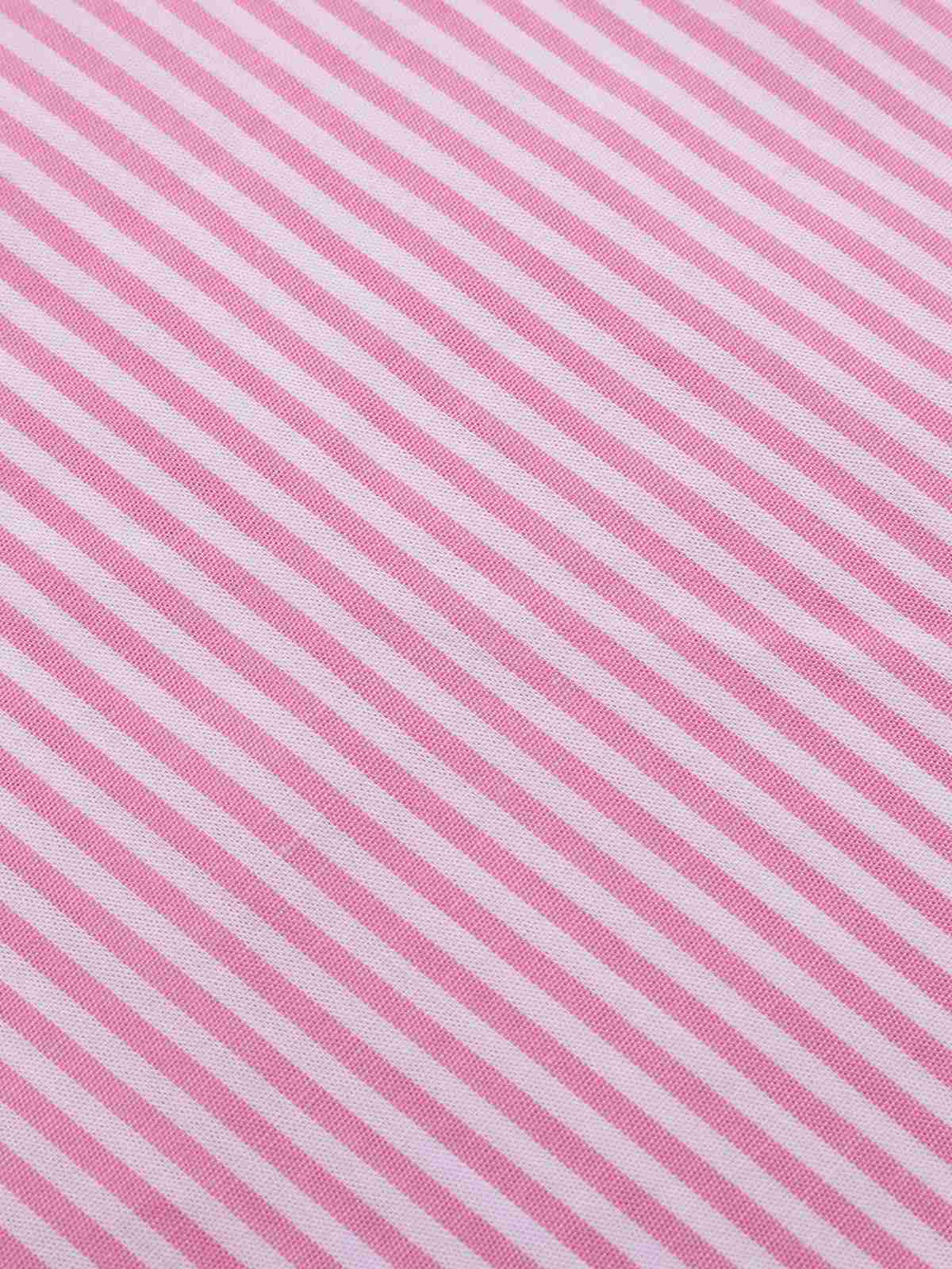 Pink Back Bow Stripe Halter Dress