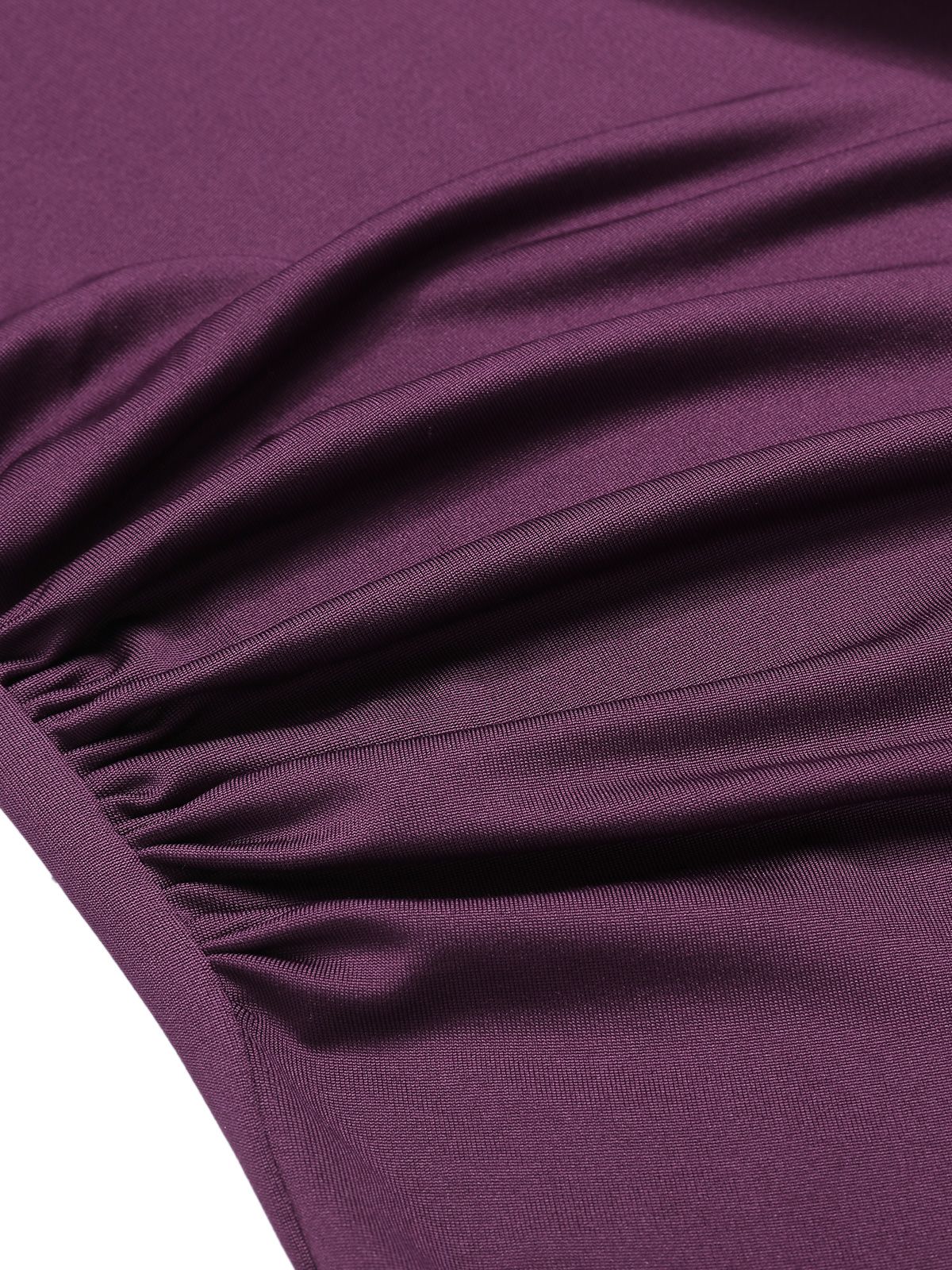 Purple Spaghetti Strap Solid Dress