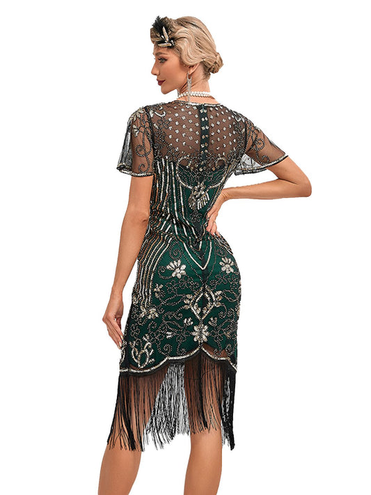 Fringed 3D Beaded Dress