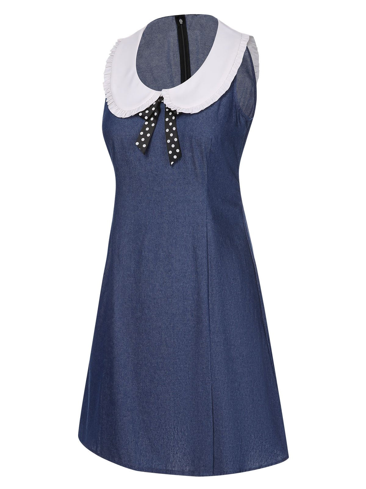 Blue  Peter Pan Collar Denim Dress