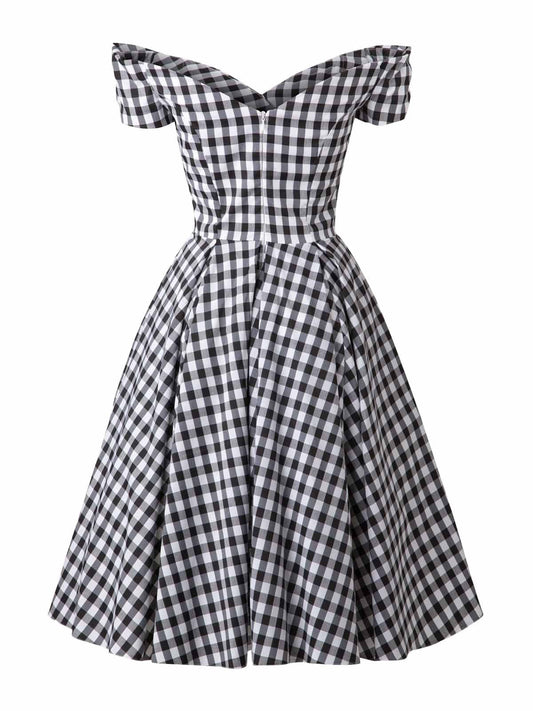 Blue Plaid Swing Dress