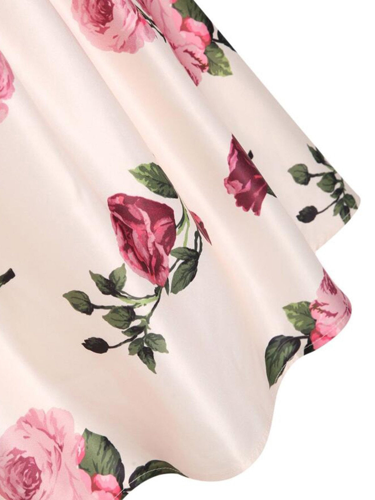 Pink Rose Floral Swing Dress