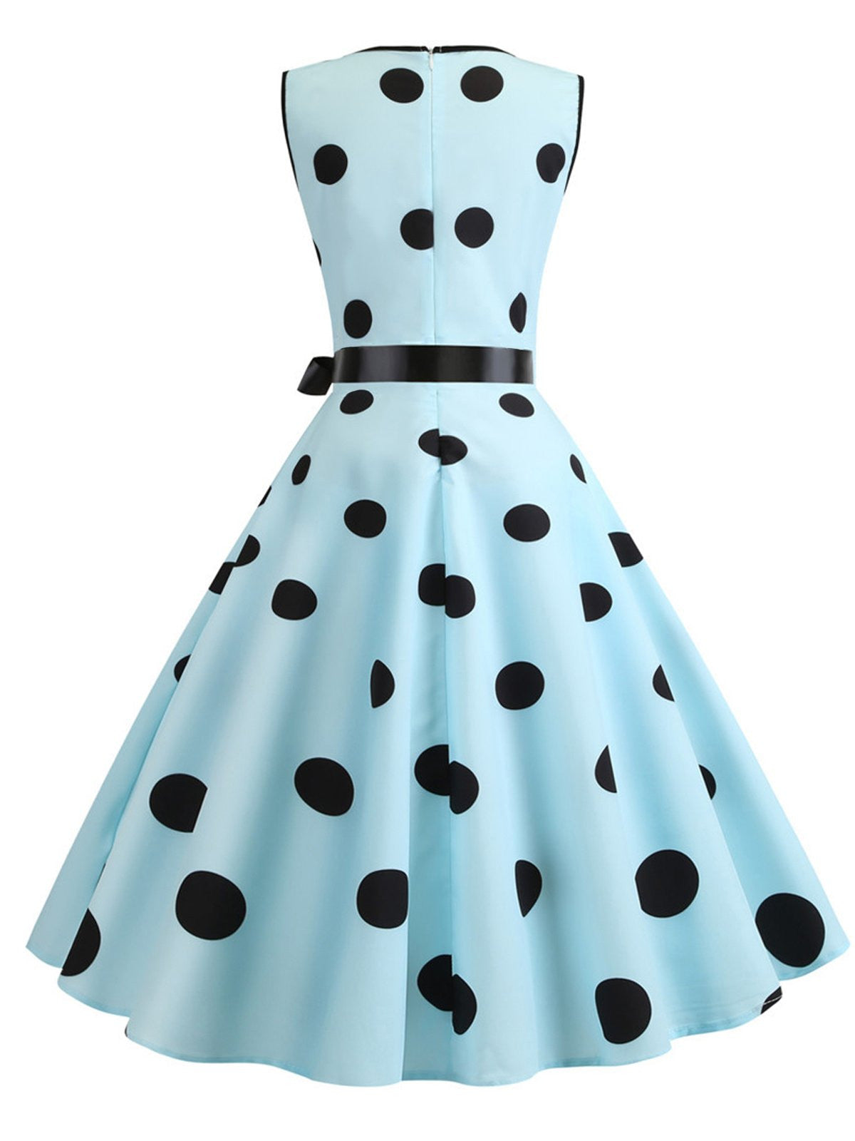 Bow Polka Dot Swing Dress