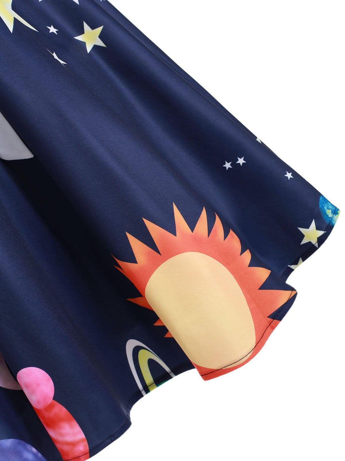 Dark Blue Moon Star Swing Dress