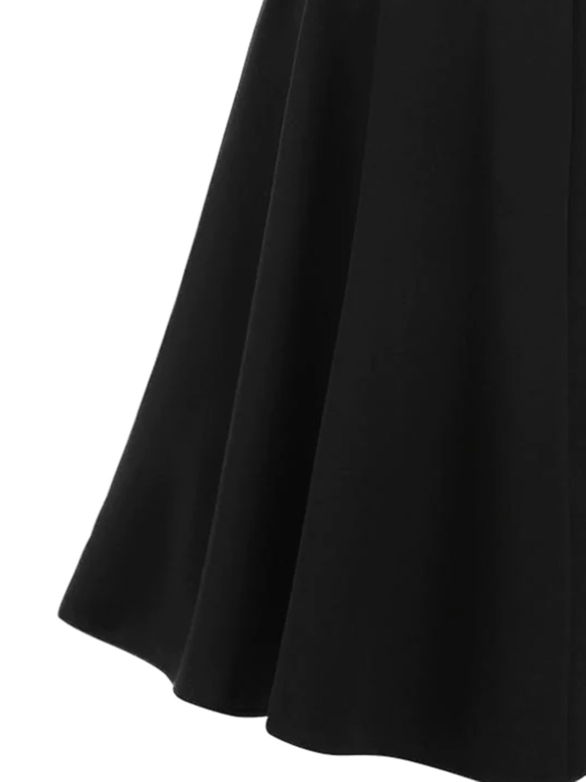 Black Solid Spaghetti Dress