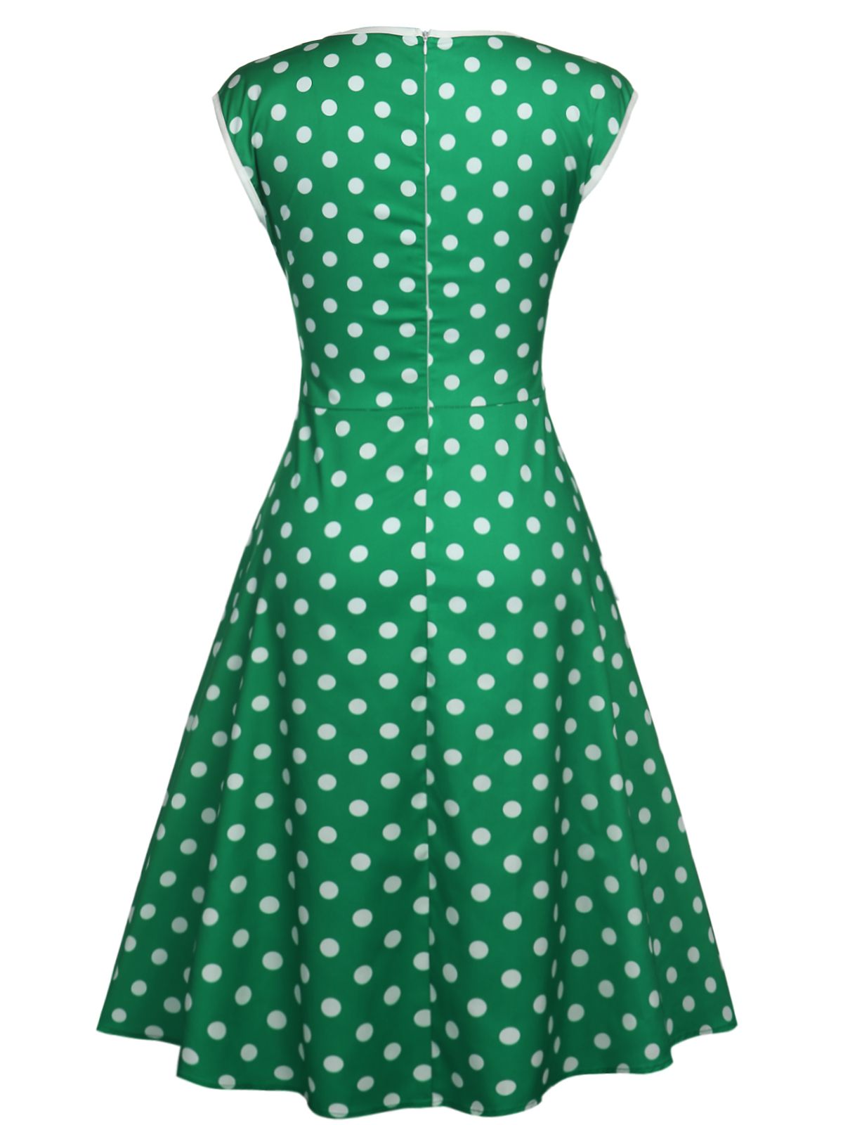 Polka Dot Bow Swing Dress