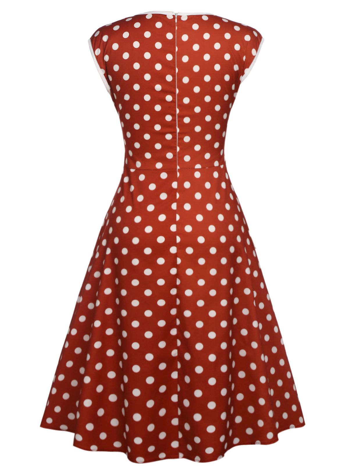 Polka Dot Bow Swing Dress