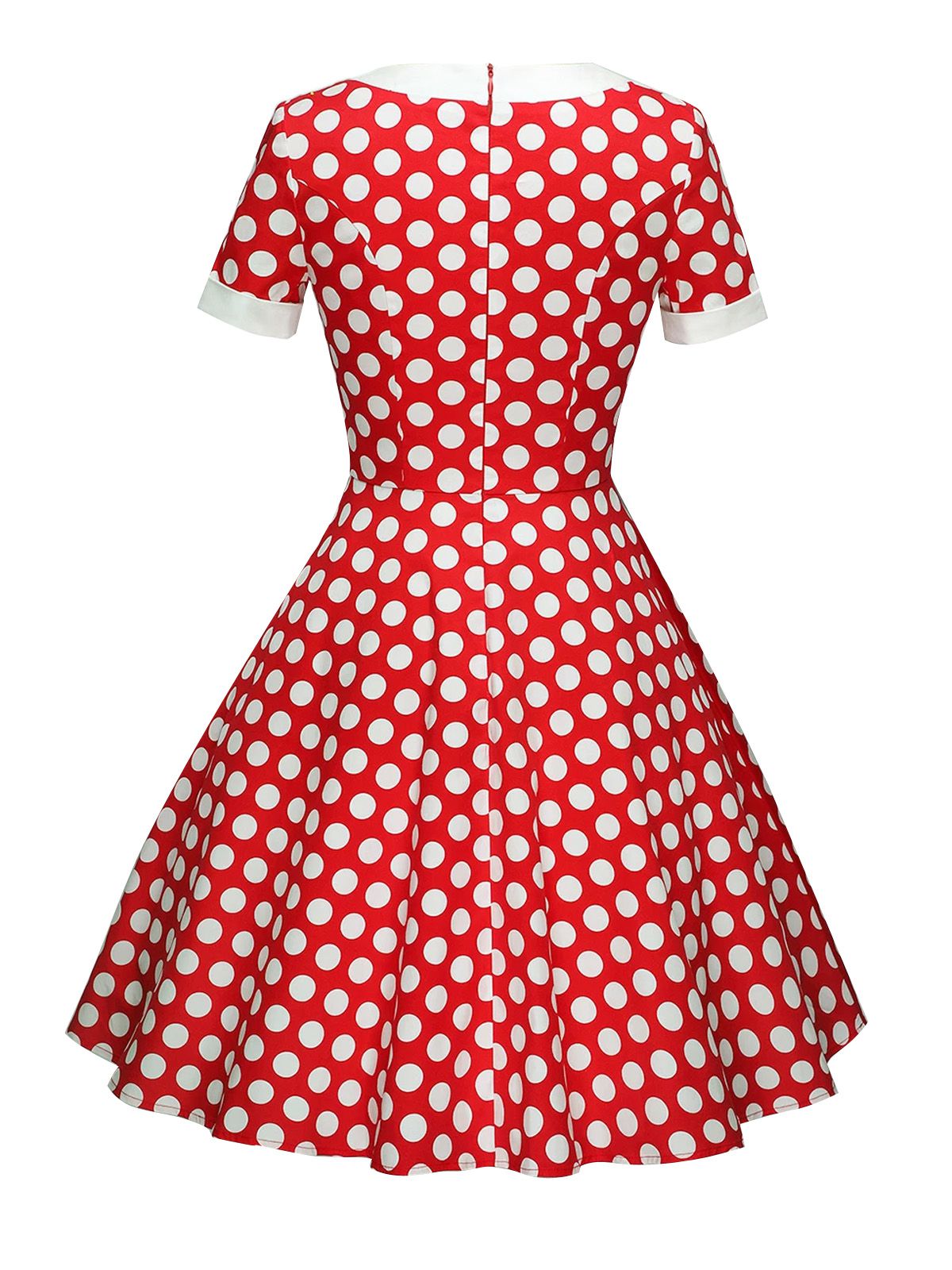 Red Polka Dot Swing Dress