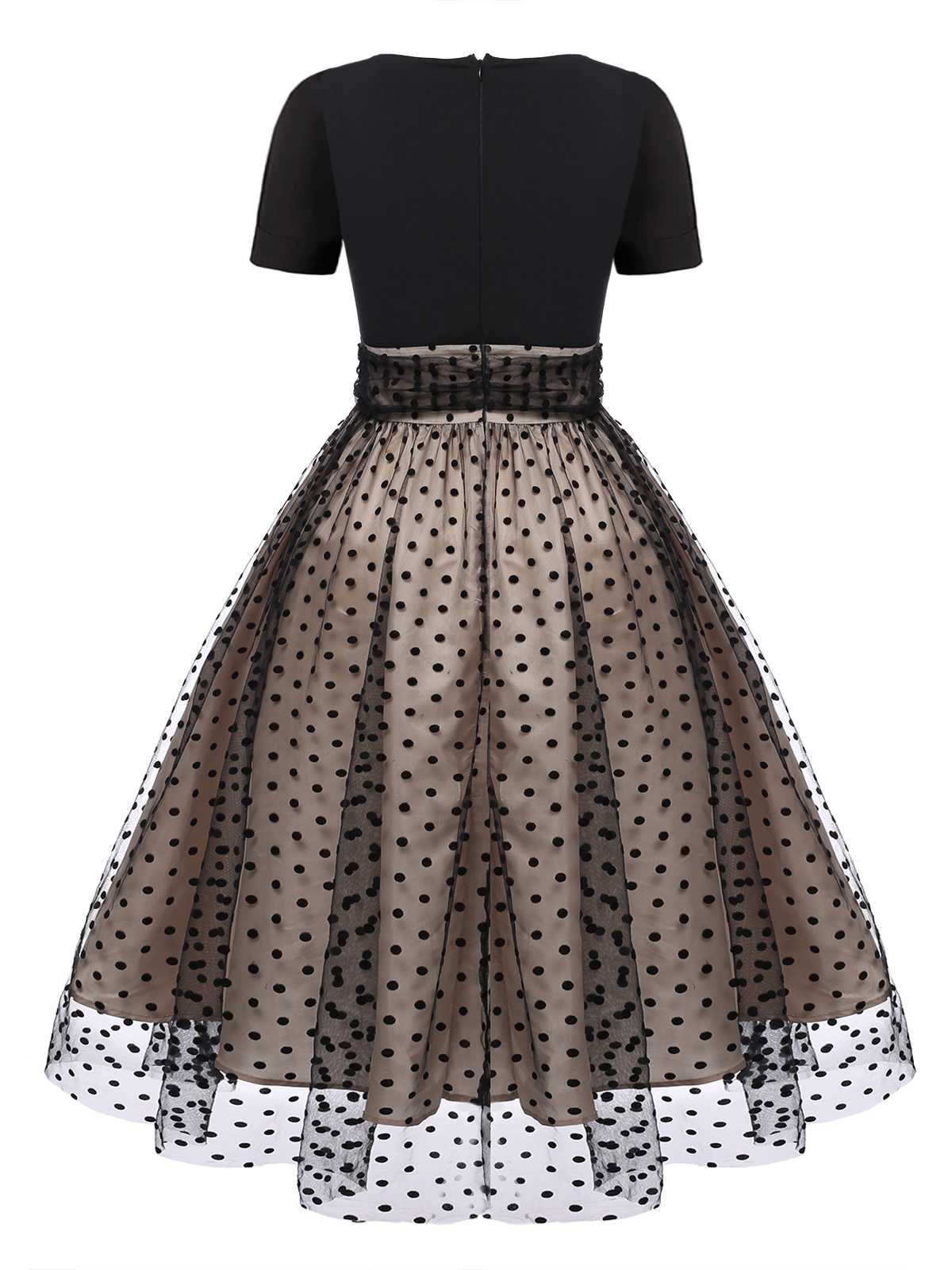 Black Polka Dot Swing Vintage Dress