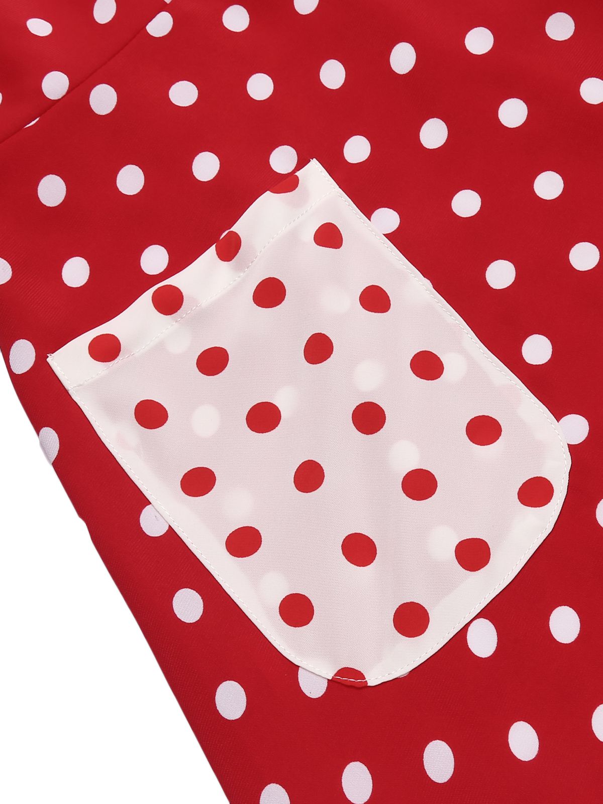 Red Polka Dot Pocket Swing Dress