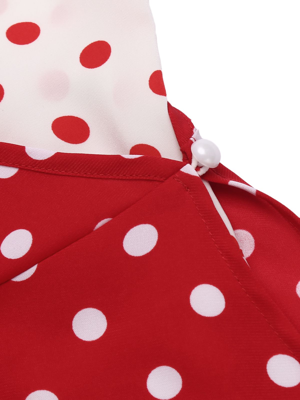 Red Polka Dot Pocket Swing Dress