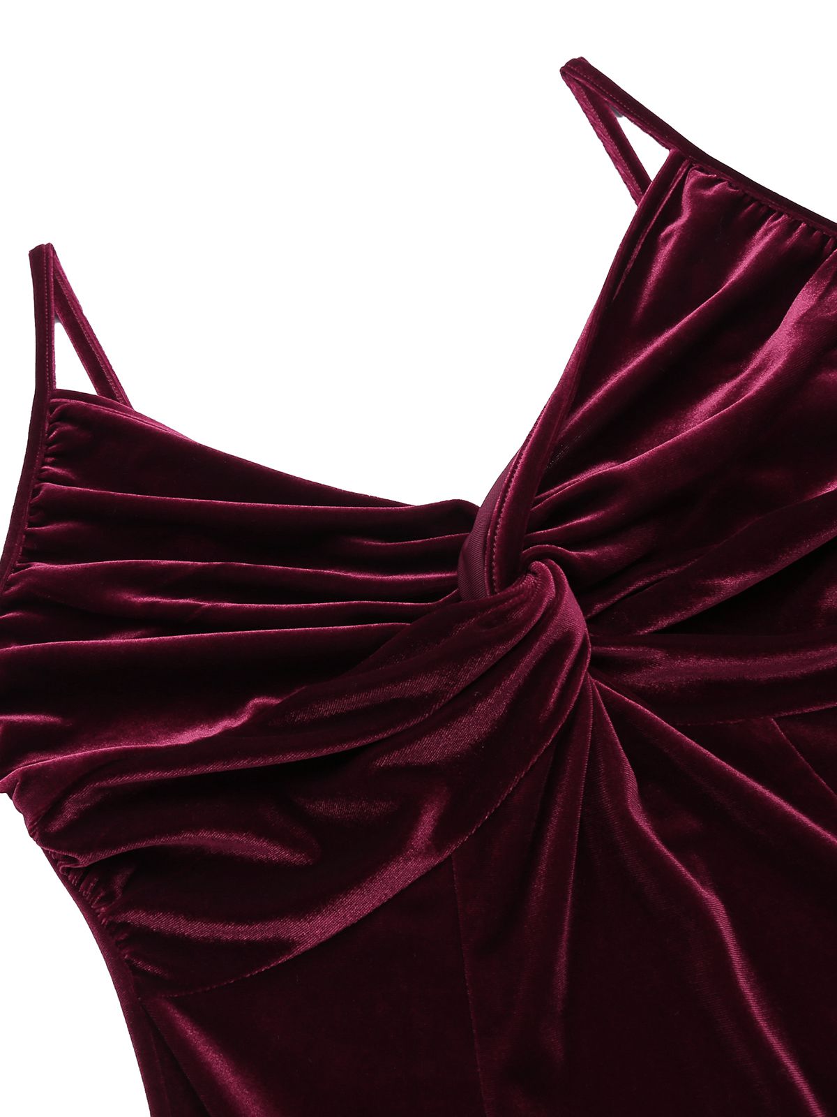 2PCS Wine Red  Velvet Bodycon Dress