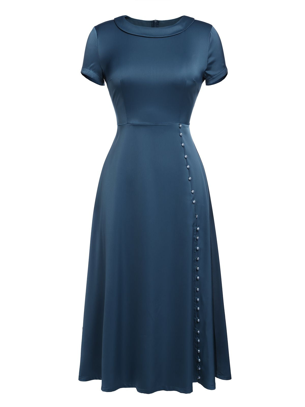 Blue Pearl Buttons Darlene Dress