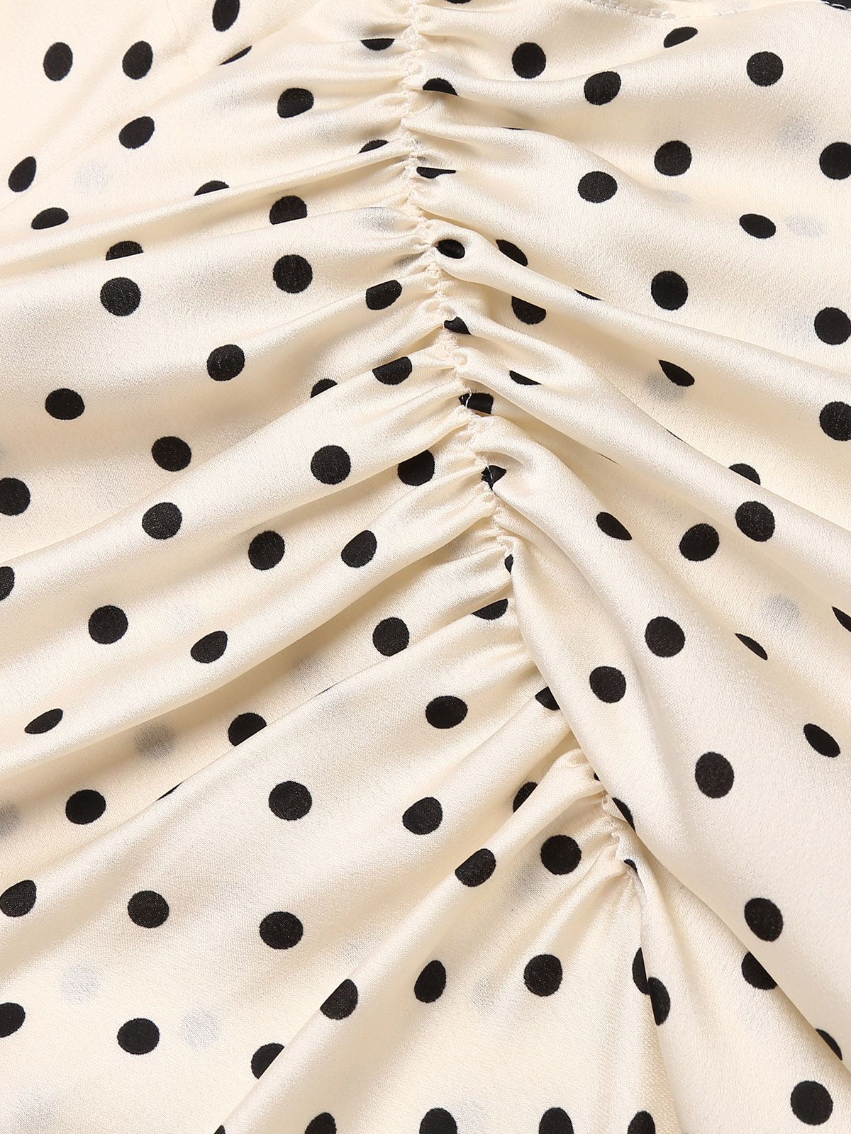 Ivory  Polka Dot Halter Pencil Dress