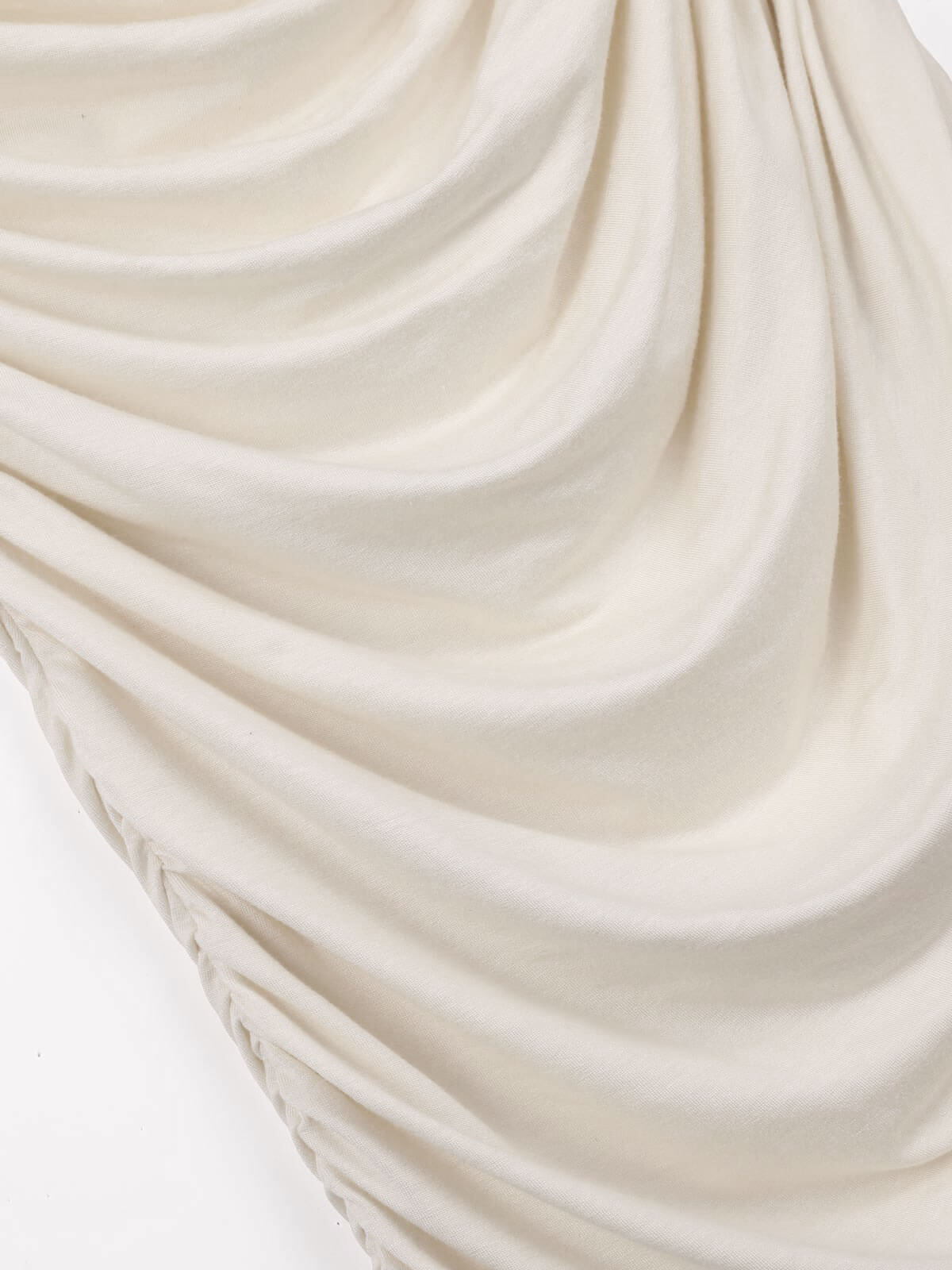 Ivory  Cap Sleeve Slim Pleated Dress