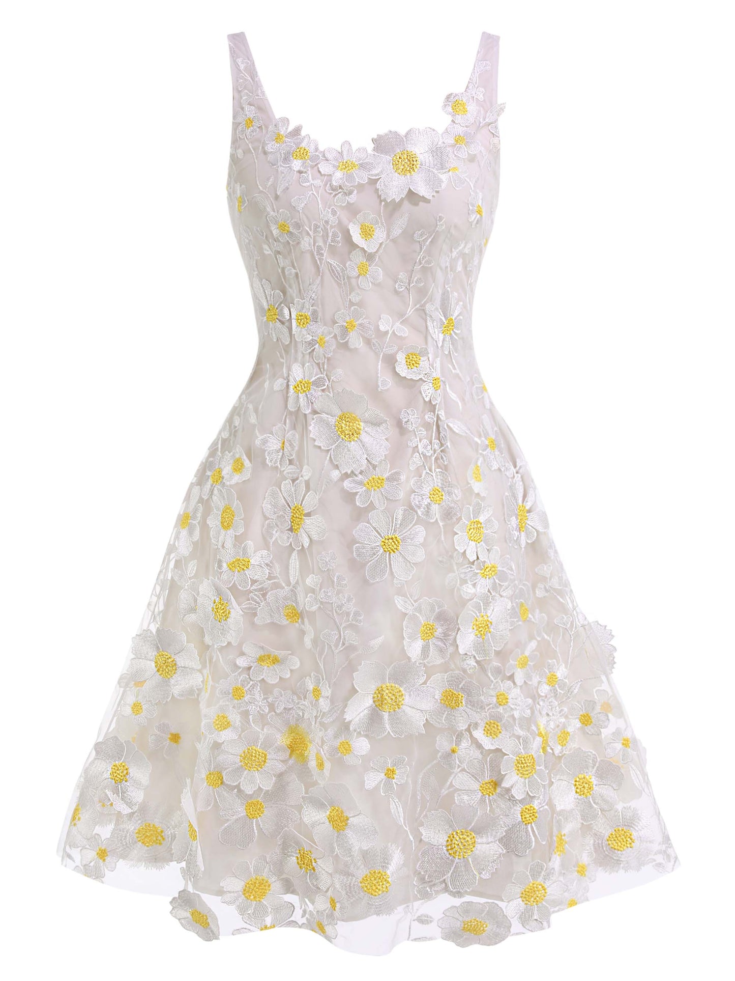 White Daisy Dreamer Vintage Dress