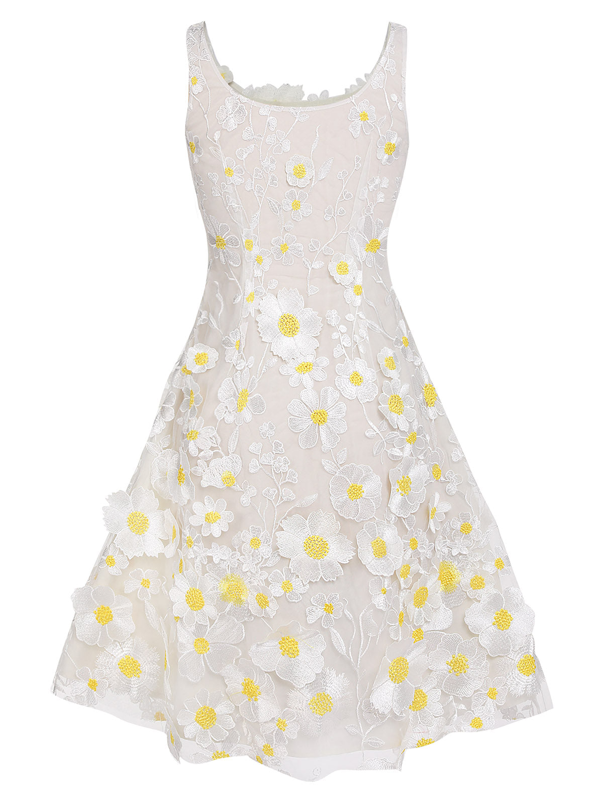 White Daisy Dreamer Vintage Dress