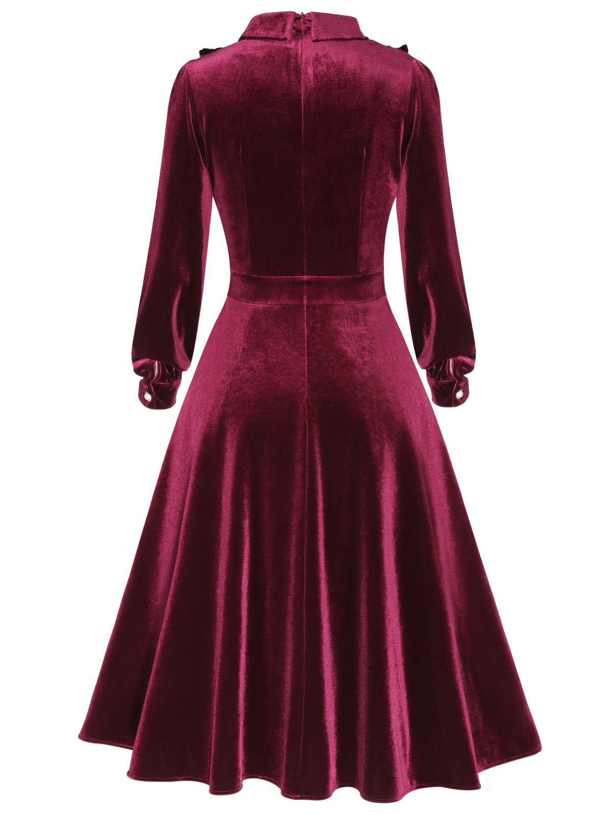 Long Seelve Velvet Swing Dress