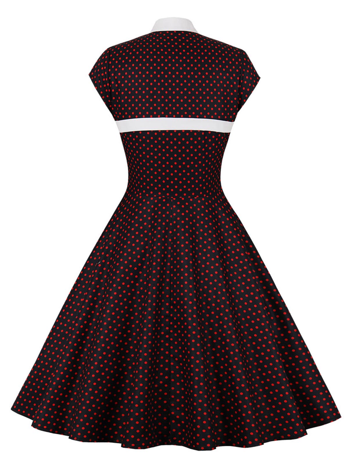 Polka Dots Heart Collar Dress