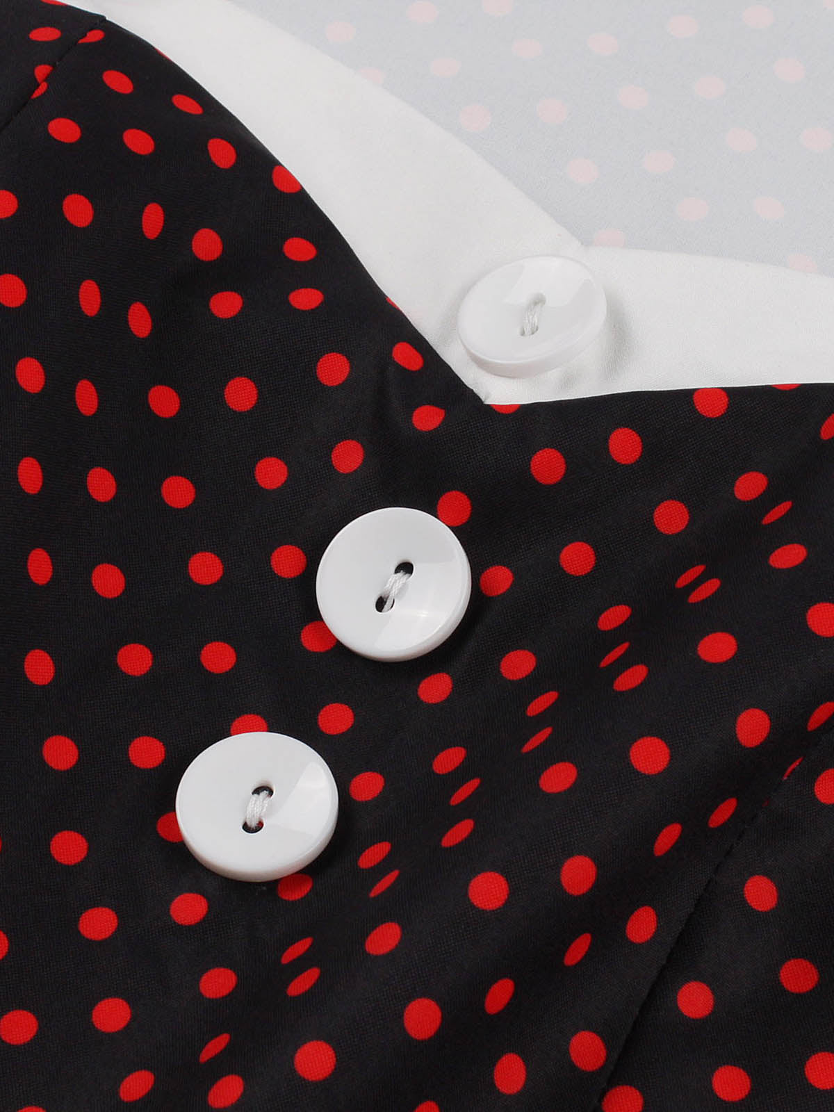 Polka Dots Heart Collar Dress