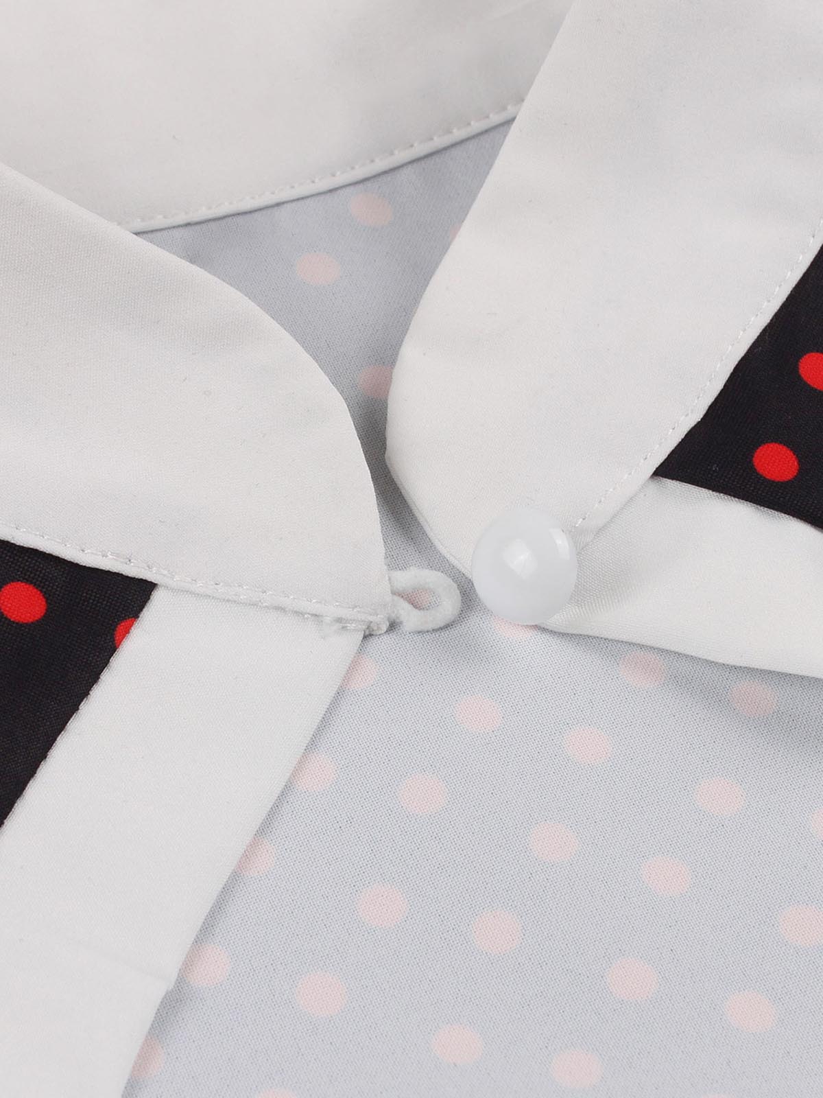 Polka Dots Heart Collar Dress