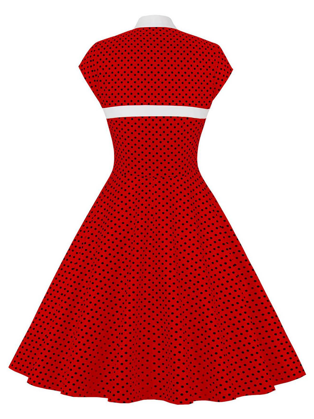 Polka Dots Heart Collar Dress