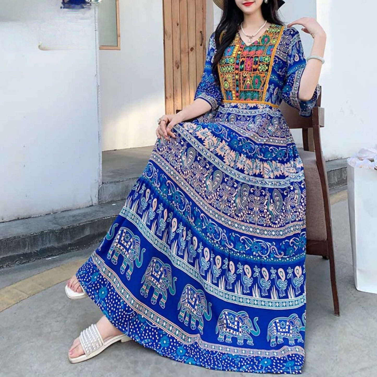 Summer Vintage Long Dress | Ideal for Summer