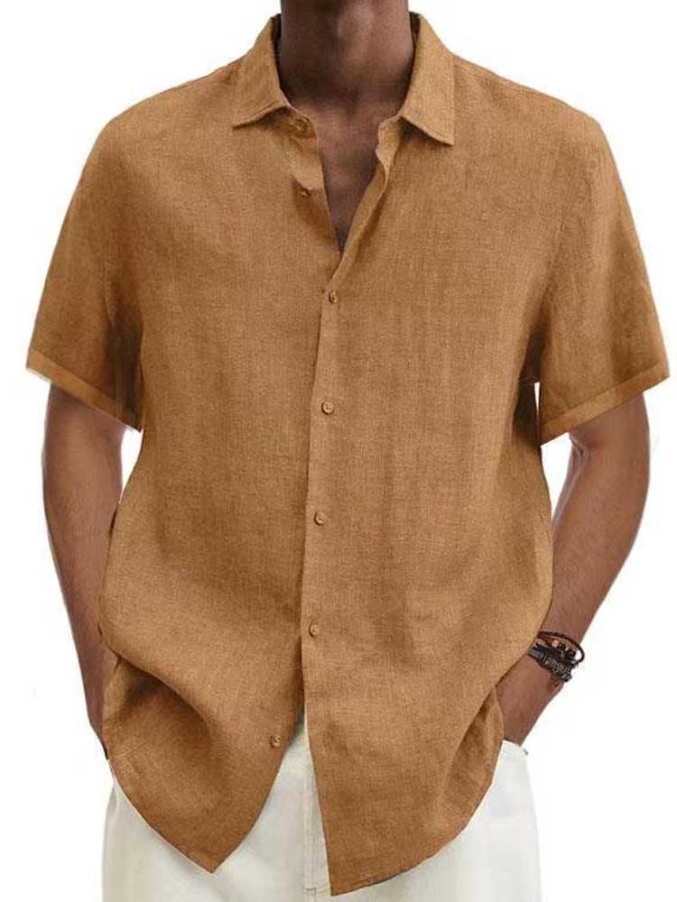 Ivyshape | Lightweight linen shirt for men in summer style