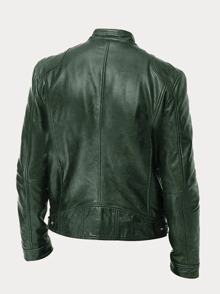 Ivyshape | Casual Leather Jacket